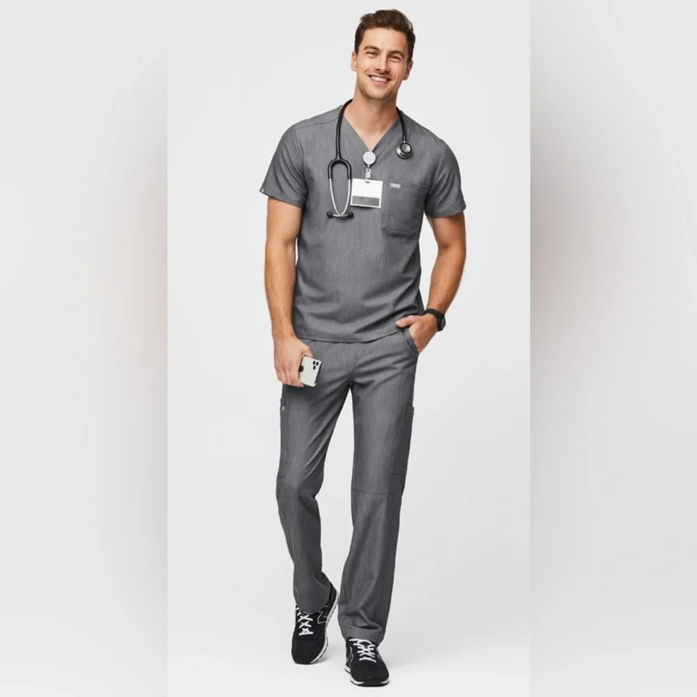 Figs Leon™ Three-Pocket Scrub Top and Axim™ Cargo Scrub Pants